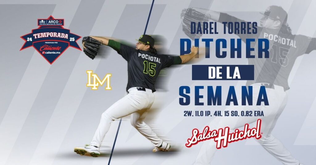 Darel Torres, de Cañeros de Los Mochis, es el Pícher de la Semana en LMP