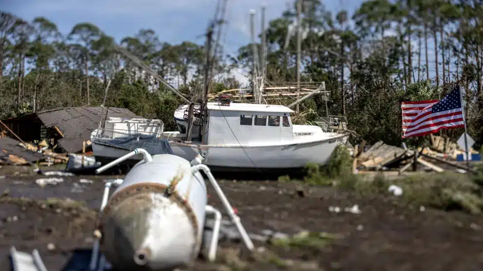 Zona de devastación en EU por el huracán Helene