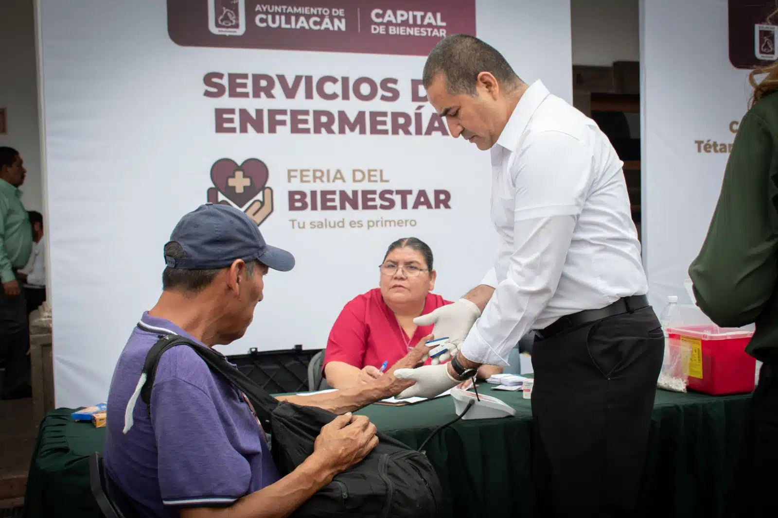 Módulos instalados de la Feria del Bienestar instalados en el Ayuntamiento de Culiacán.