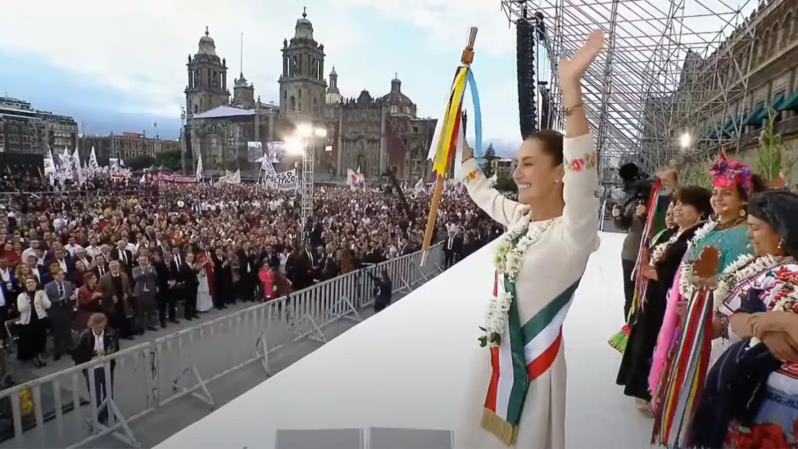 Fueron 400 mil personas asistentes al mensaje de Claudia Sheinbaum en el Zócalo