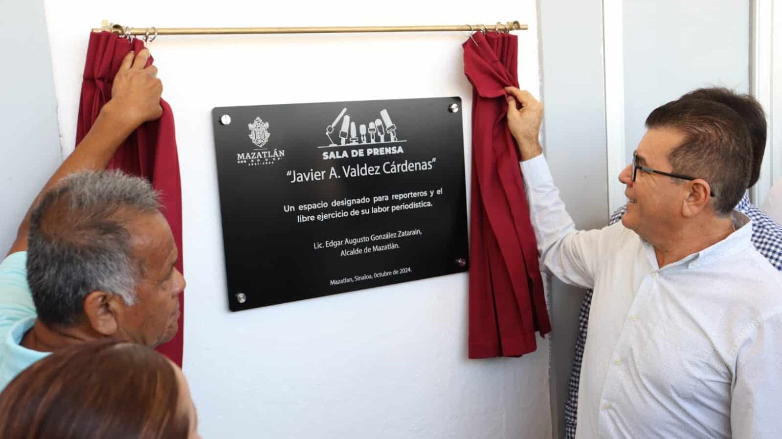 Inauguran sala de prensa Javier Valdez en Palacio Municipal de Mazatlán