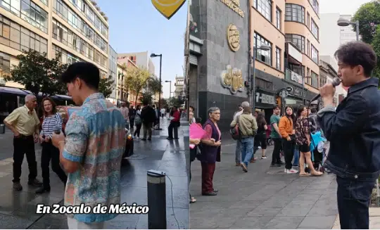 VIDEO: Joven coreano conquista las calles de CDMX interpretando las canciones de José José