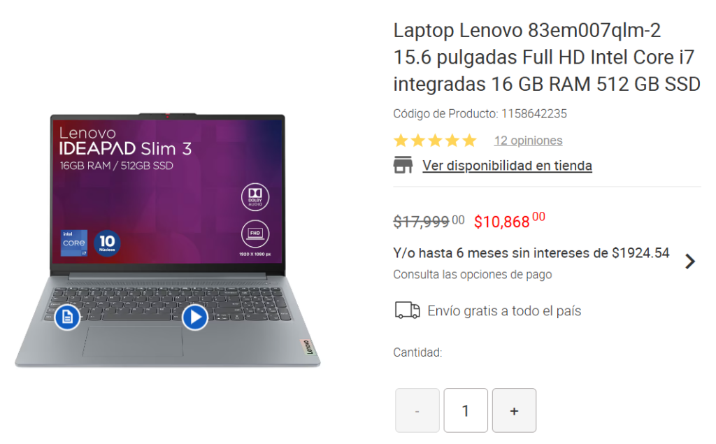 Laptop Lenovo 83em en Liverpool