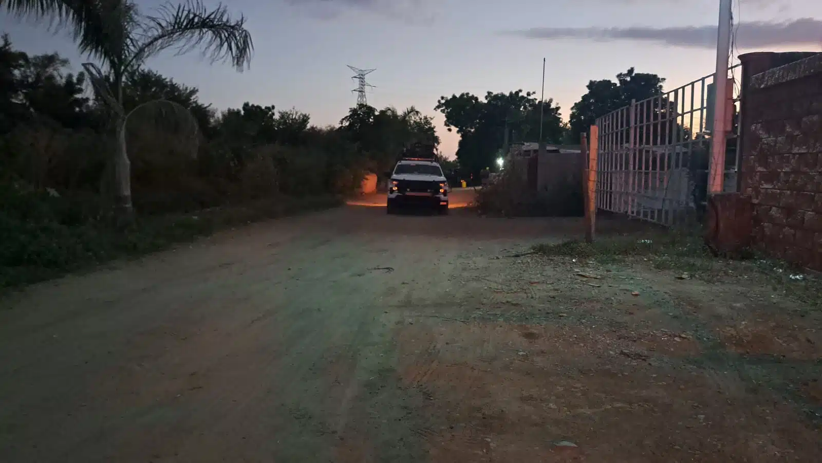 Lugar del hallazgo de una osamenta en Culiacán