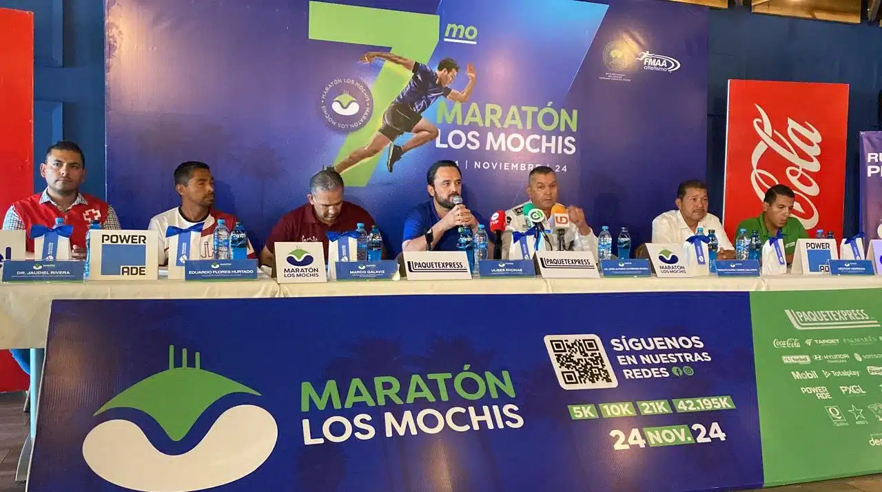 Rueda de prensa para invitar al Maratón Los Mochis Paquetexpress 2024.