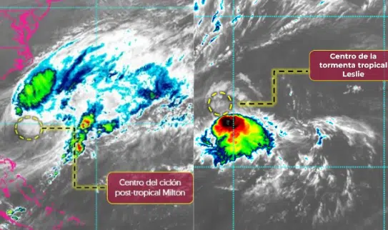 “Milton” y “Leslie” avanzan en el Atlántico, ahora como ciclón post-tropical y tormenta tropical