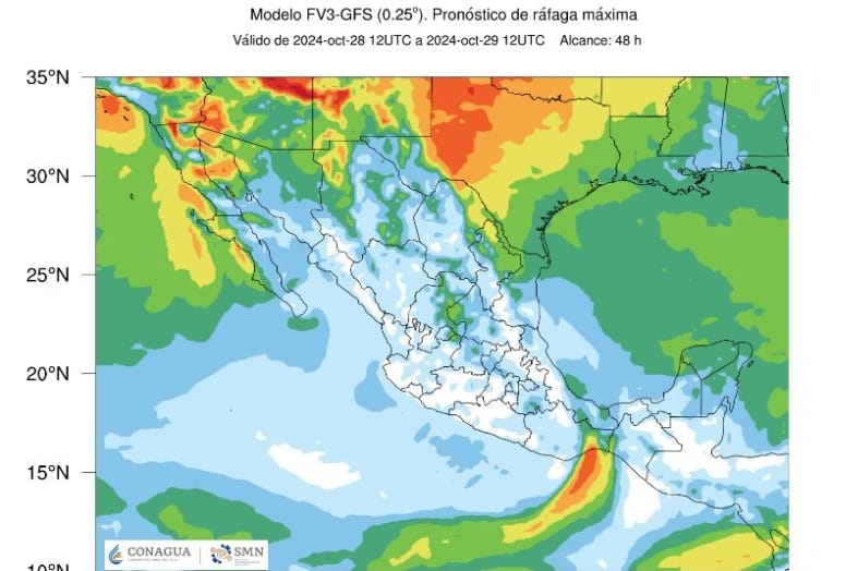 Nuevo frente frío se aproximará e ingresará al noroeste de México