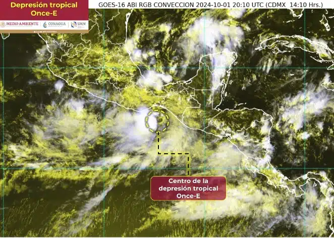 Octubre tiene su primera depresión tropical, es la tormenta Kristy