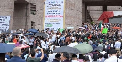 Protesta de trabajadores del Poder Judicial