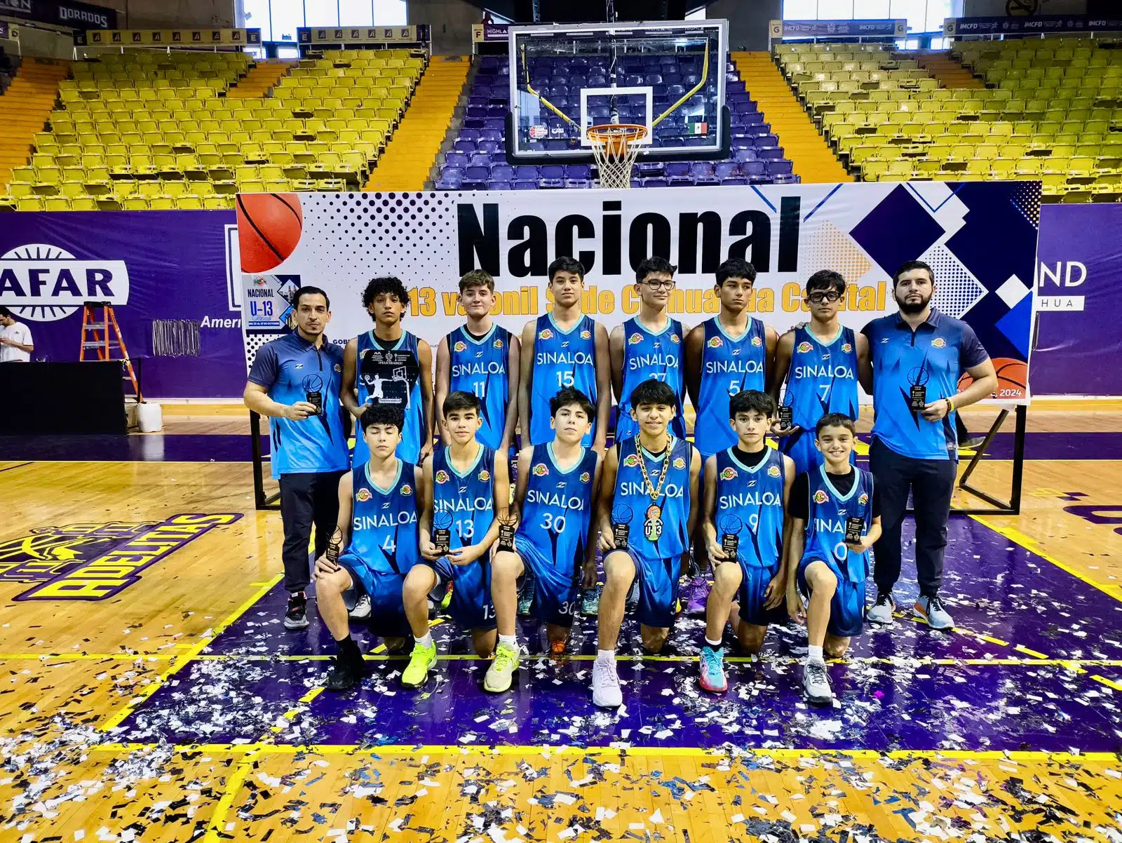 Sinaloa ganó bronce en el Campeonato Nacional de Basquetbol U13