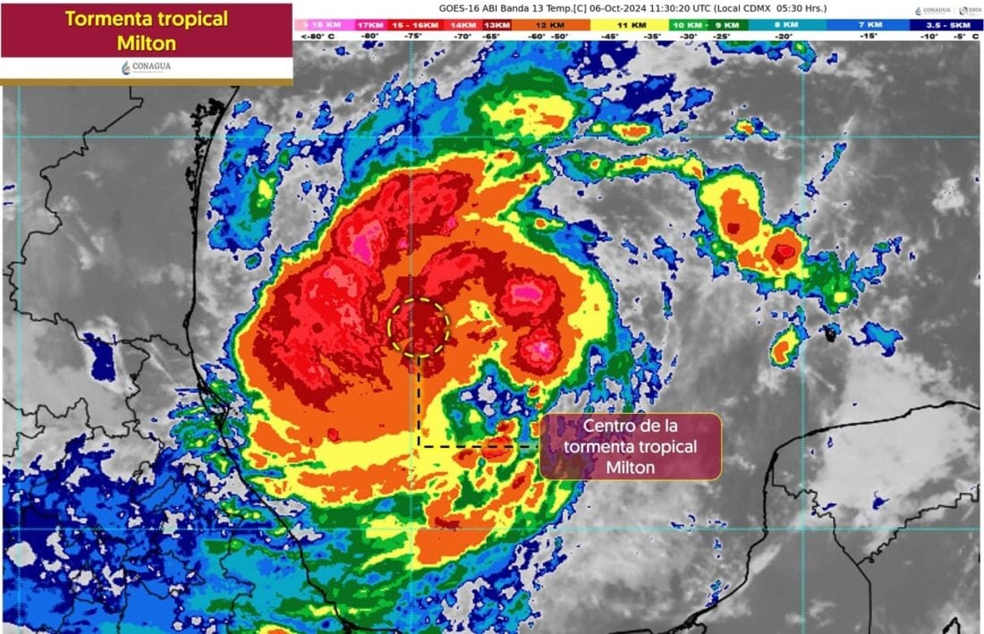 Tormenta tropical Milton SMN