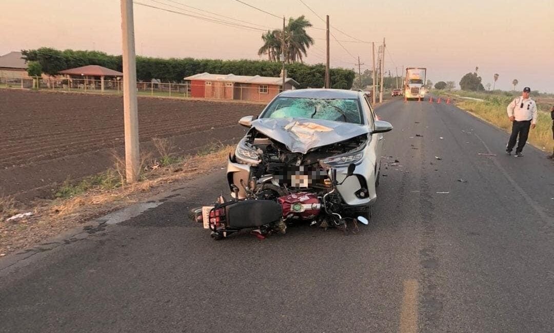 Accidente tipo choque en Ahome