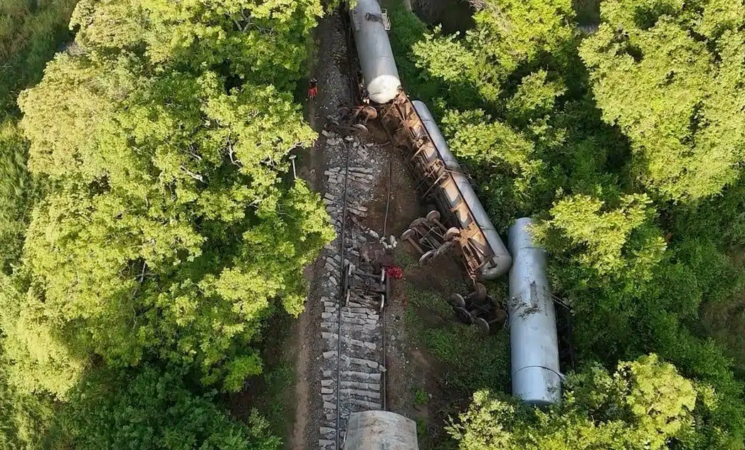 Vista aérea del accidente de tren en Sri Lanka