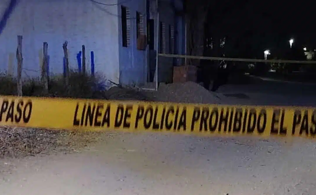 Cinta amarilla delimitando zona en Culiacán