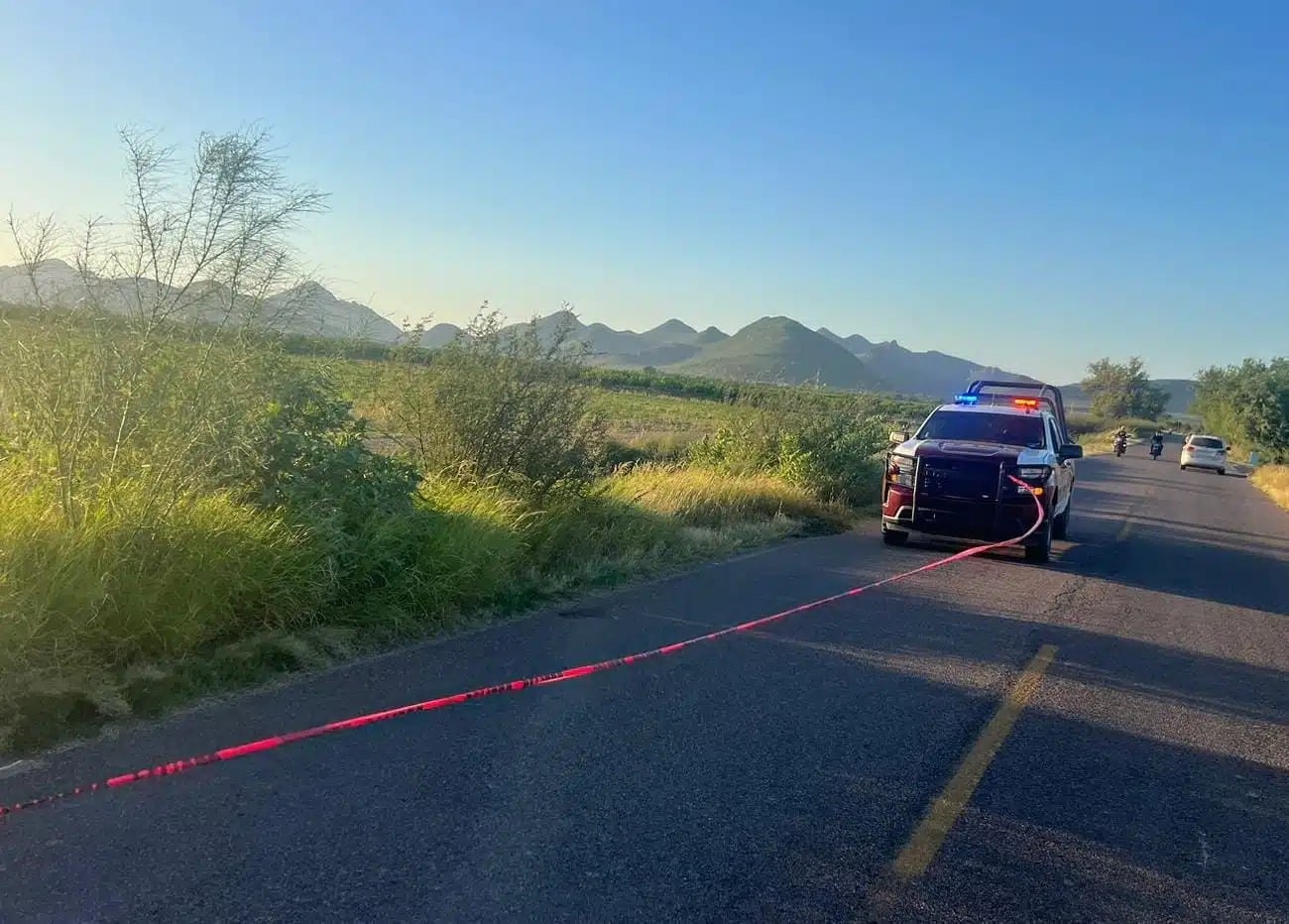 Zona delimitada donde se encuentra hombre sin vida