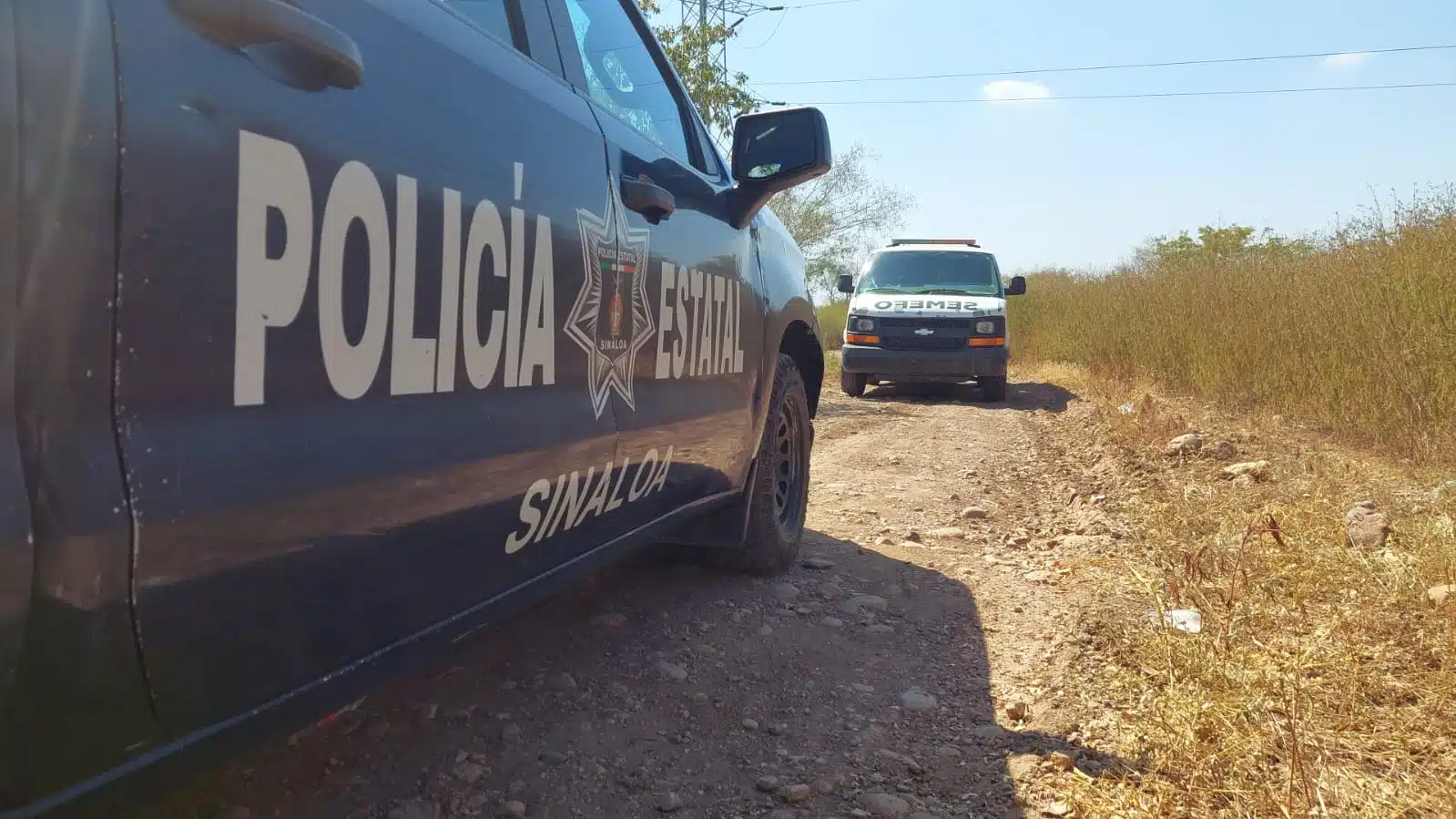 Policía Estatal en monte donde se encontro cuerpo