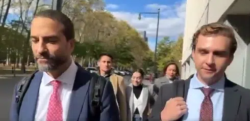 Familia de Genaro García Luna llega a la Corte de Nueva York para su sentencia: VIDEO