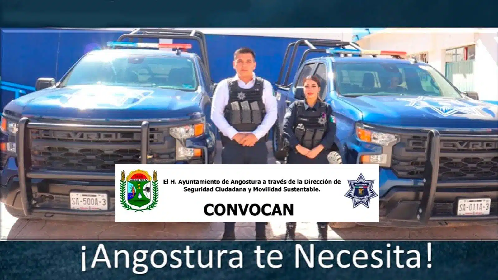 Abren convocatoria para policías preventivos en Angostura