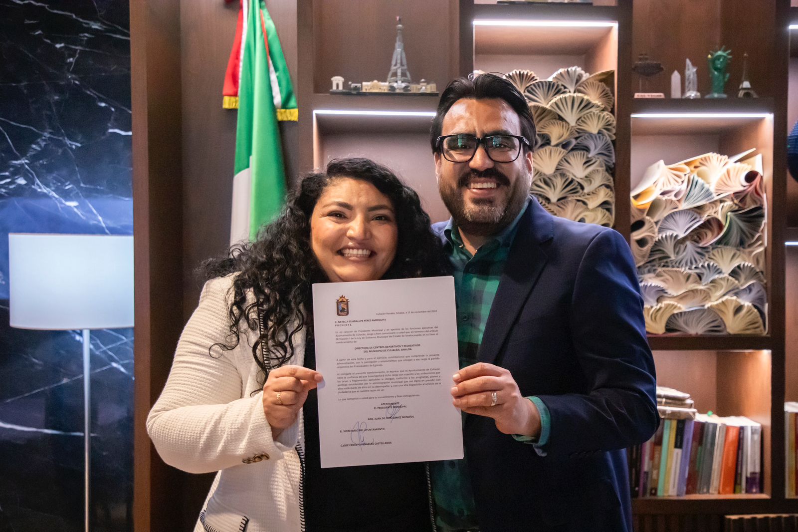 Alcalde de Culiacán toma protesta a la nueva directora de Centros Deportivos y Recreativos