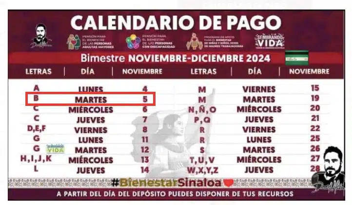 Calendario del Bienestar