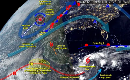 ¡Lluvia y agua nieve! Así viene el clima para México esta noche