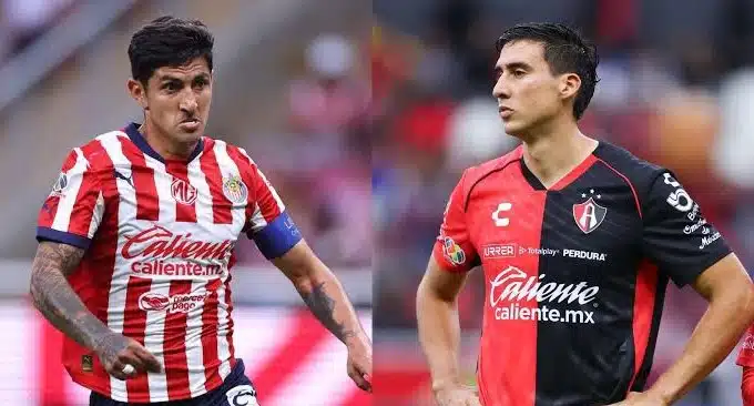 Jugadores del equipo de futbol Chivas y Atlas