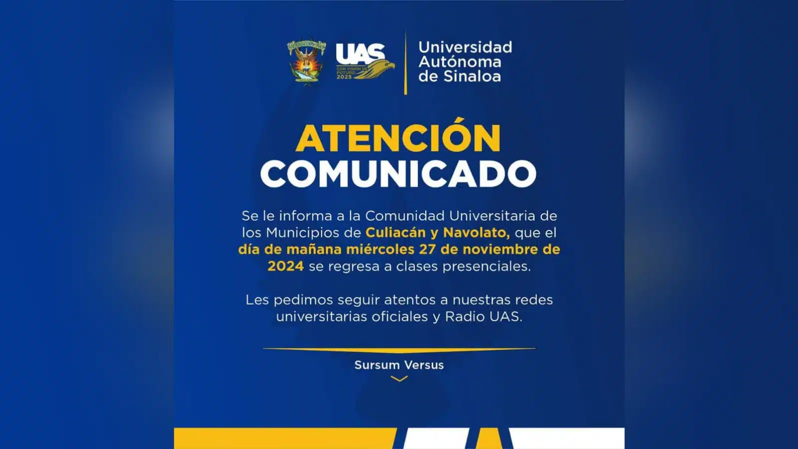 Comunicado-UAS-Clases presenciales