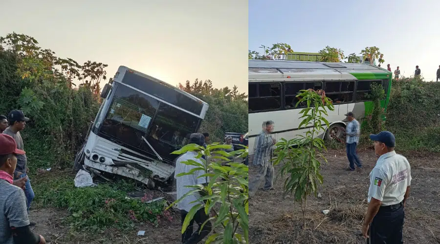 Heridos en accidente de camión del transporte al campo en Escuinapa están fuera de peligro