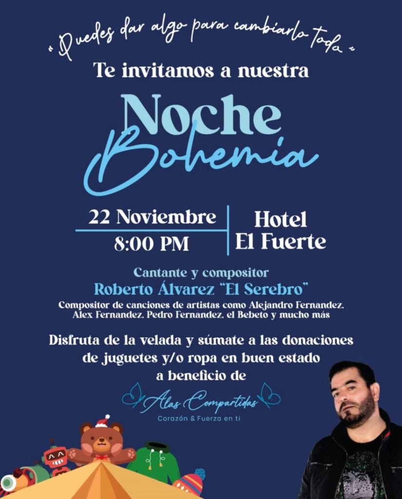 Invitan a disfrutar de una noche bohemia para alegrar hogares en Navidad