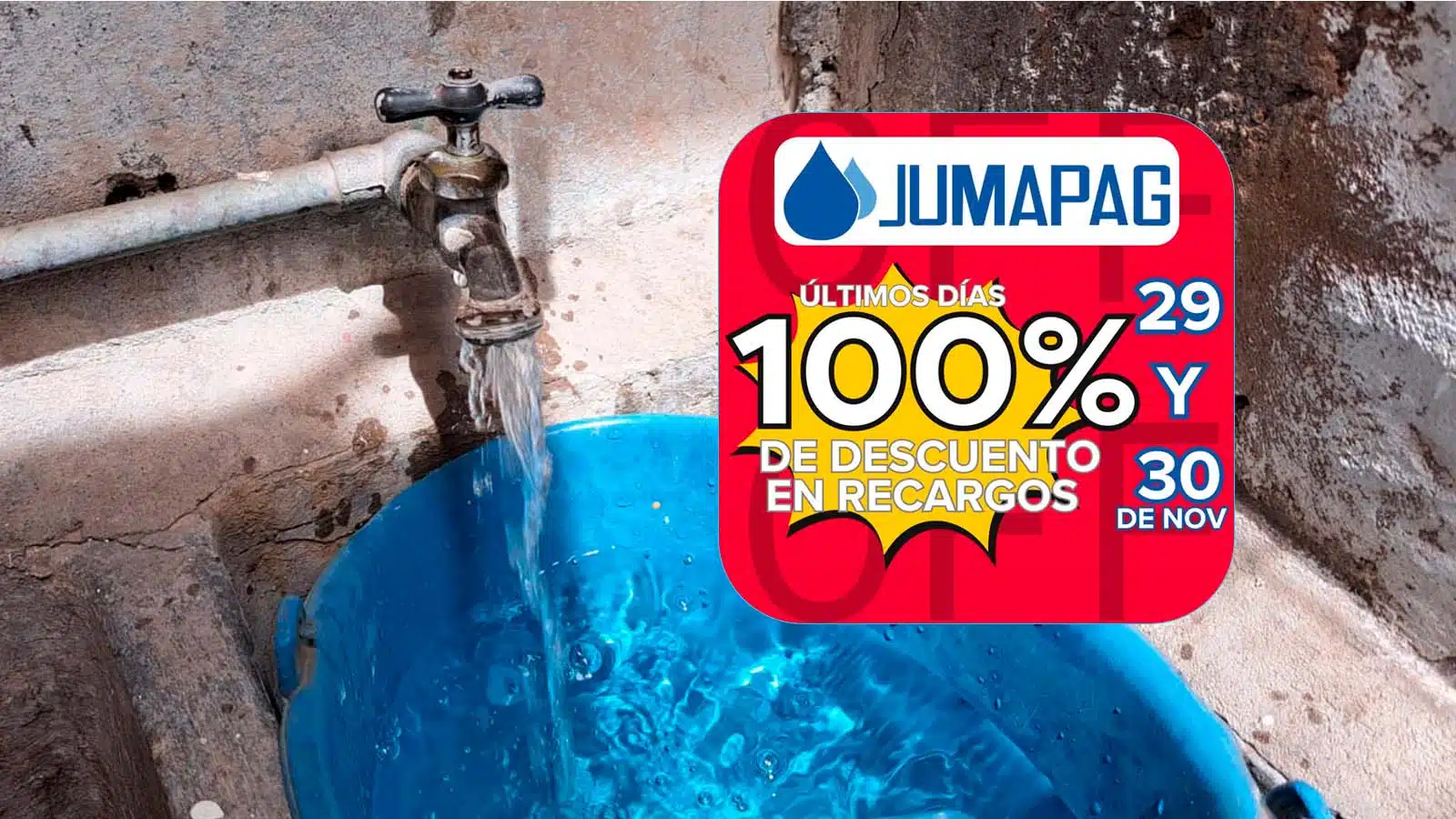 Jumapag ofrece 100 % de descuento en recargos a deudores