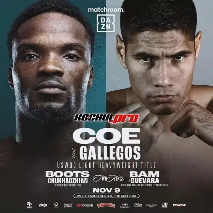 La plataforma DAZN, en la promoción del combate entre Khalil Coe y Manuel Meño Gallegos