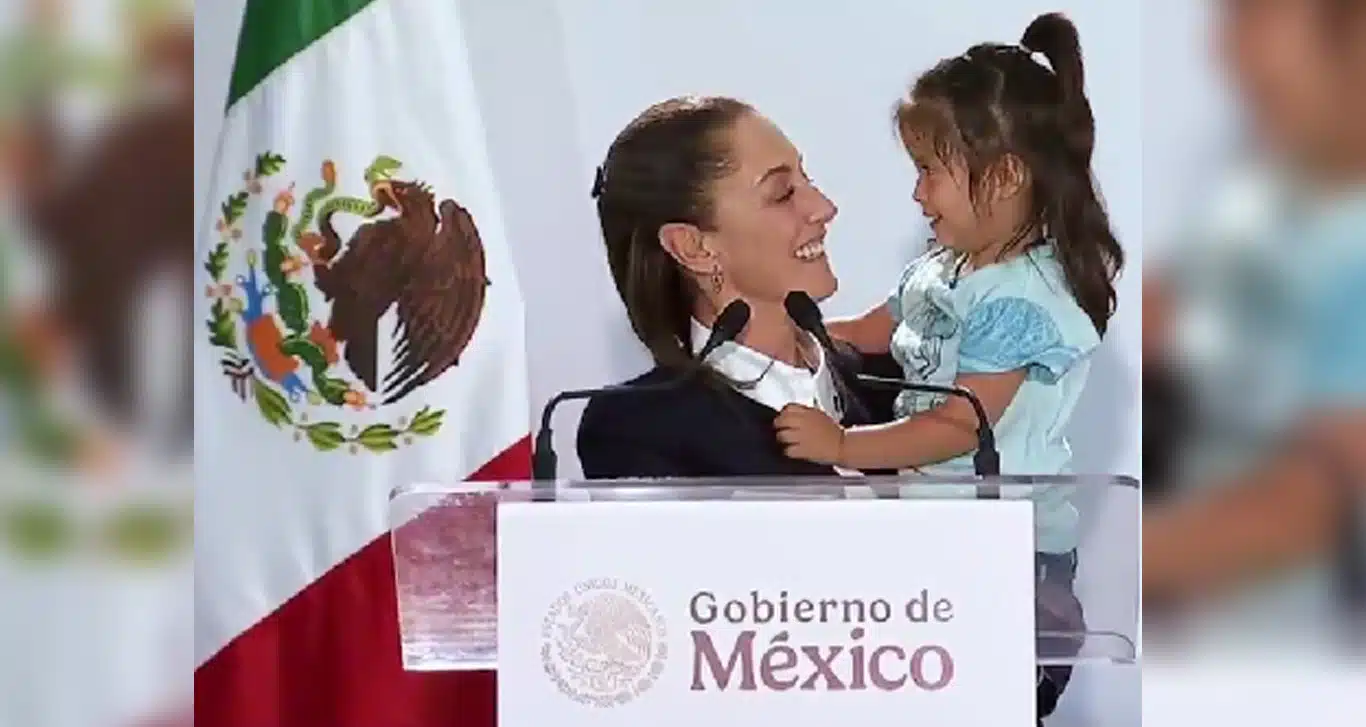 Niña interrumpe discurso de Claudia Sheinbaum y se roba el show