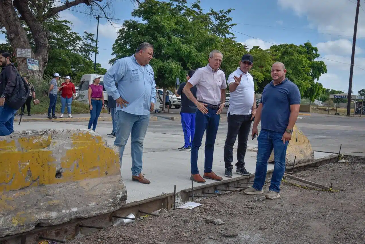 Obra de rehabilitación del bulevar Centenario en Los Mochis