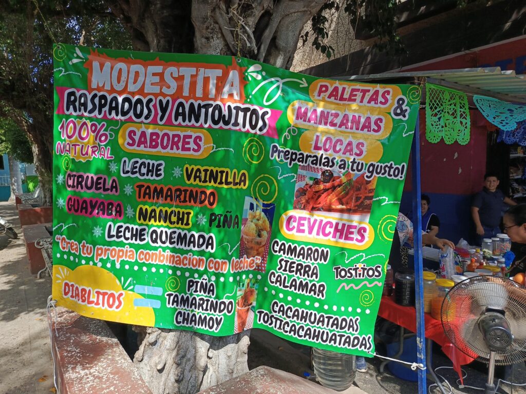 Raspados Modestita, ubicados en El Recodo, Mazatlán.