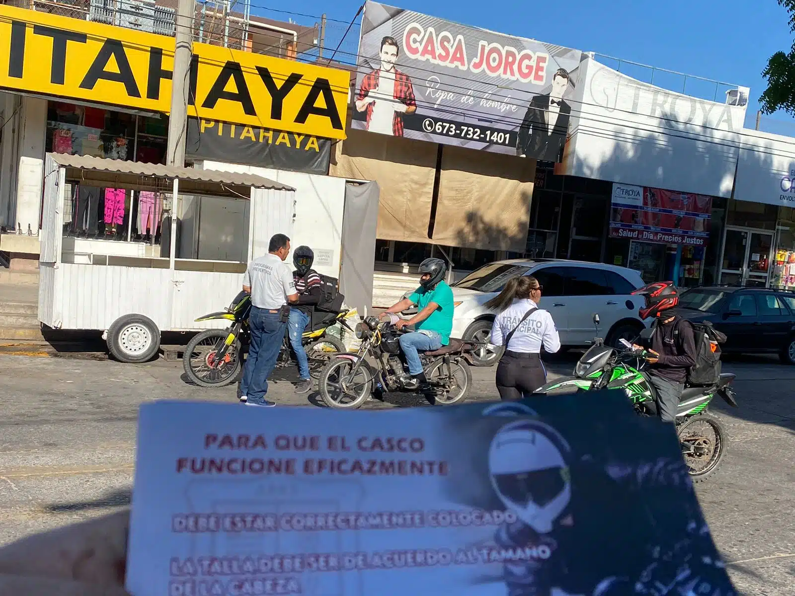 Salvador Alvarado, campaña pide uso de casco y cinturón de seguridad