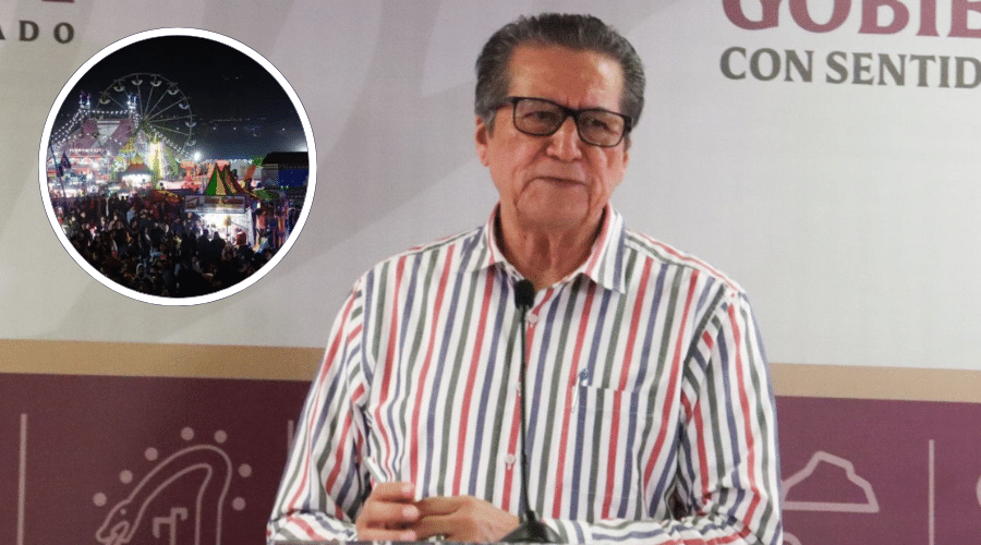 Secretario General de Gobierno, Feliciano Castro Meléndrez en conferencia semanera