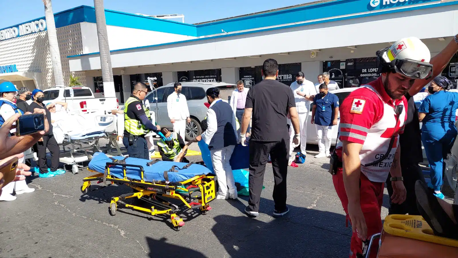 Simulacro en el Centro Médico de Los Mochis