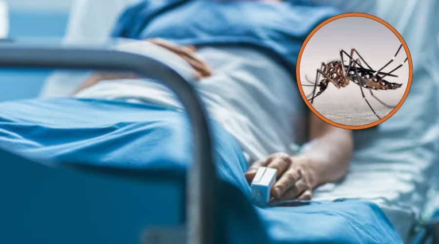 Hombre en cama por dengue