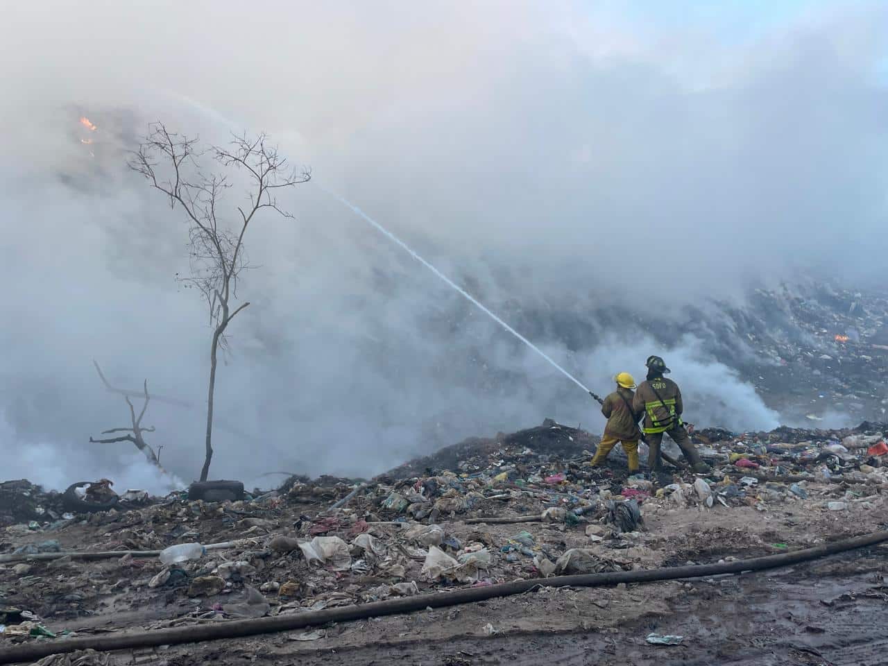 Incendio en el basurón de Mazatlán