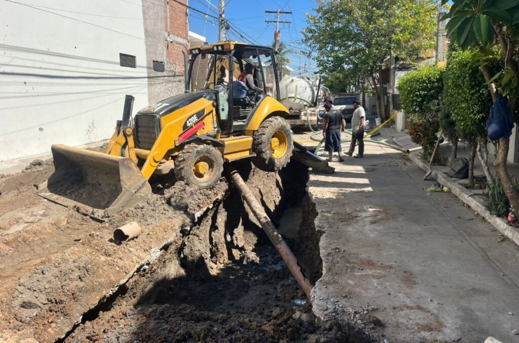 Obra por fuga de aguas residuales