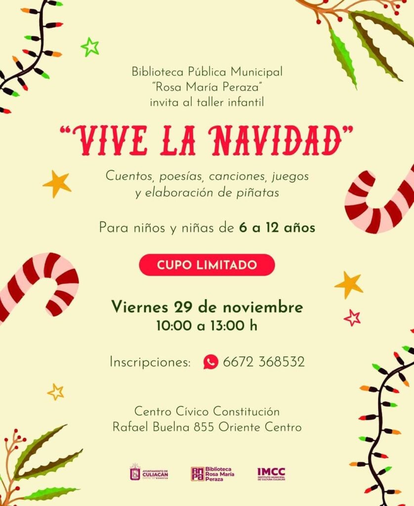 Invitación a taller gratuito infantil 