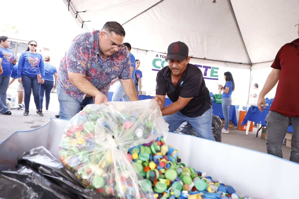 Recolección de tapitas en TrenzaTapatón 2024
