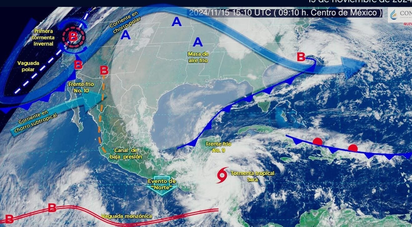 Tormenta invernal en el estado de Sinaloa