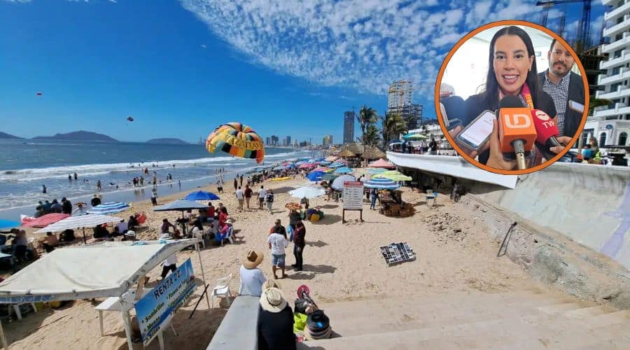 Playa de Mazatlán (fondo]), Josefina Rodríguez (circulo)