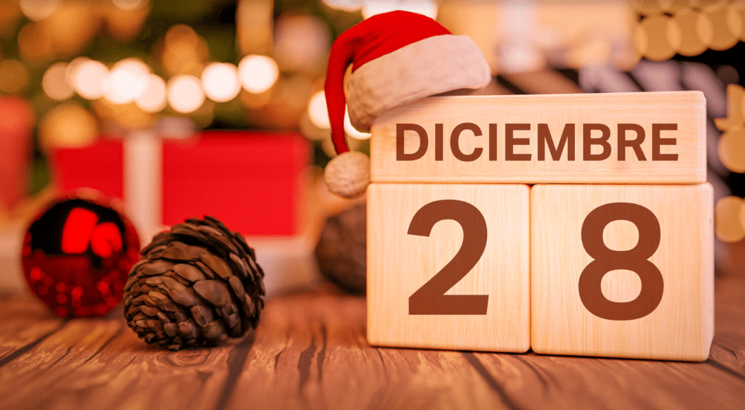 Calendario que marca el 28 de diciembre, mejor conocido como el Día de los Santos Inocentes