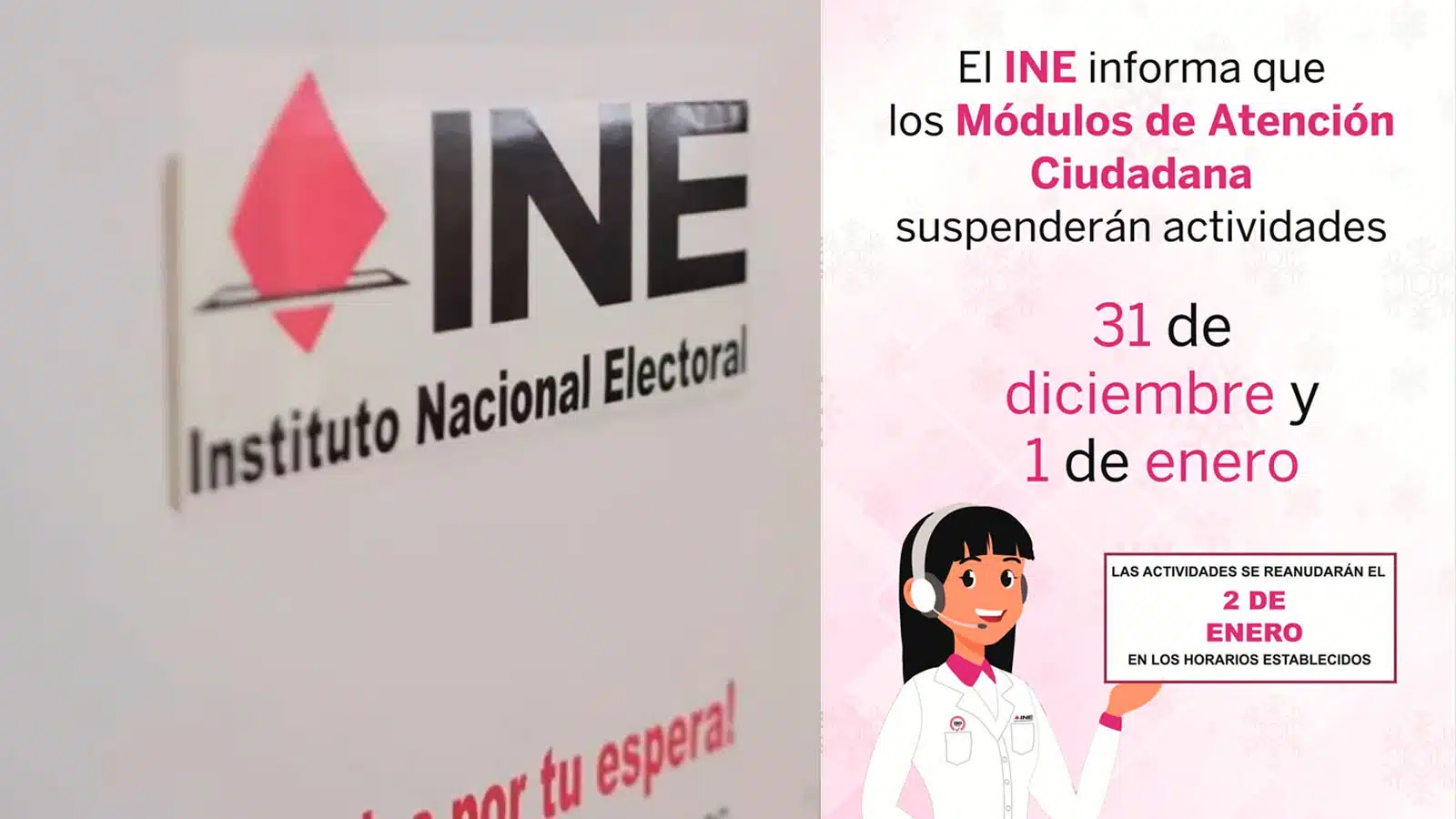 31 de diciembre y 01 de enero no habrá servicio en Sinaloa, INE