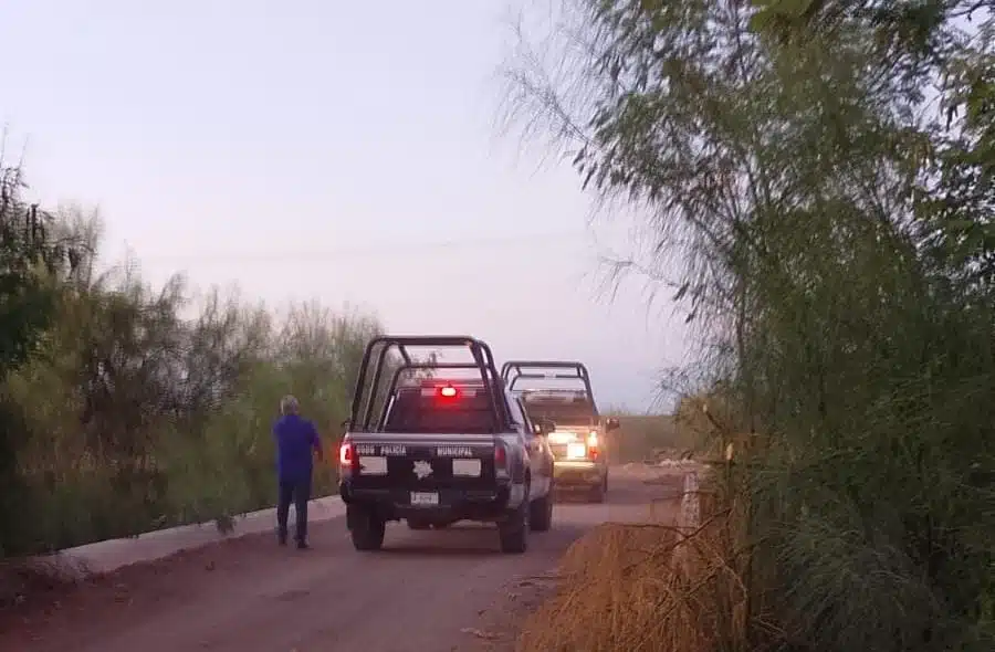 Agentes municipales en el lugar del hallazgo.