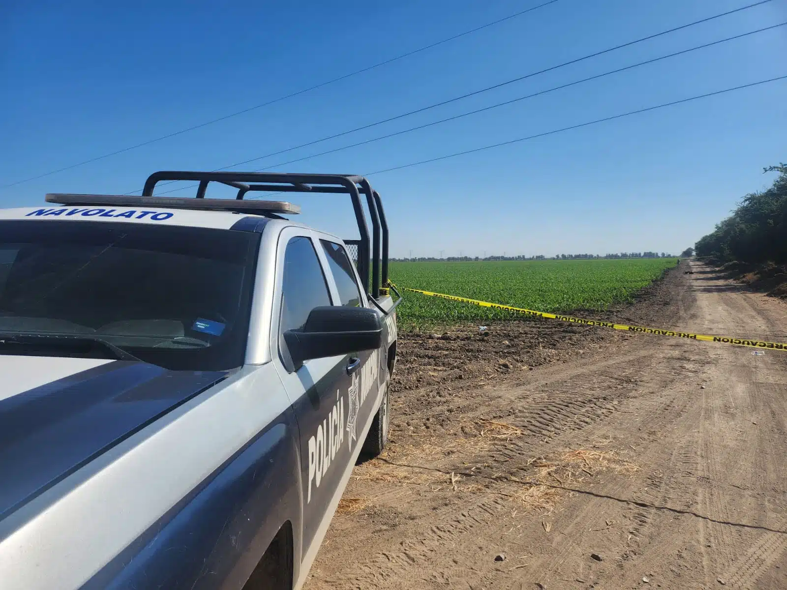 Policía Municipal acordonó la zona donde fue encontrado el cuerpo sin vida.