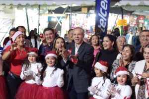 Inauguración de la verbena navideña en Los Mochis