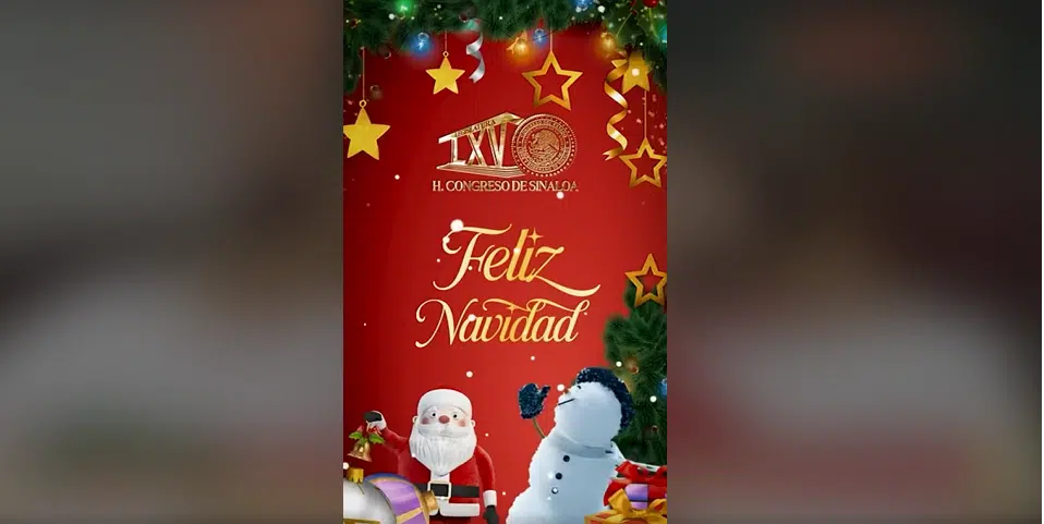 CONGRESO DEL ESTADO FELIZ NAVIDAD CULIACÁN